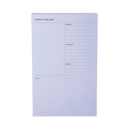 Noted By Post-It Brand Adhesive Daily Planner Sticky-Note Pads, Daily Planner Format, 4.9 in. x 7.7 in., Blue, 100 Sheets NTD58BLU